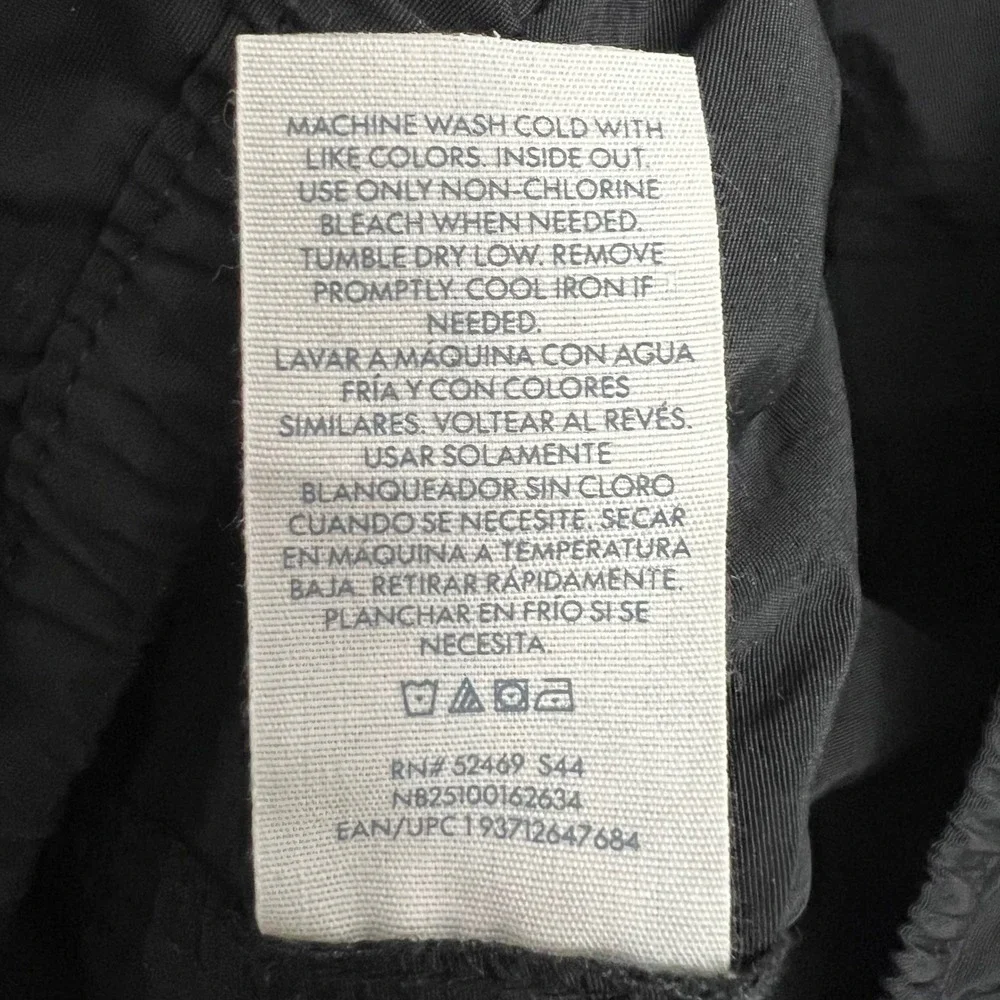 No Boundaries Black Nylon Cargo Pants Drawstring Size M NOBO Gorpcore Y2K Womens